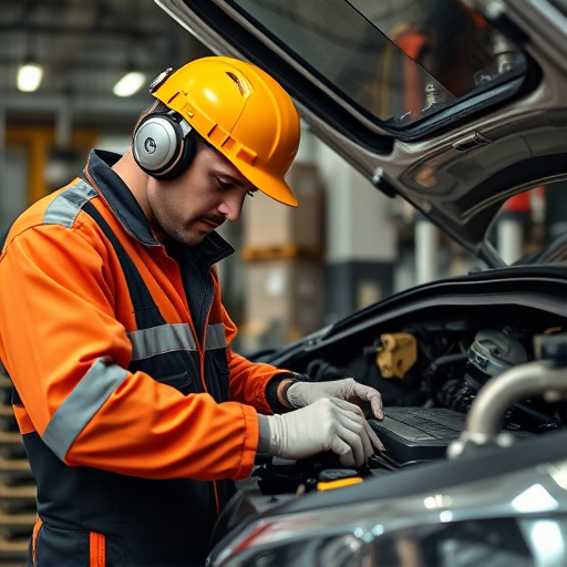 auto technician working