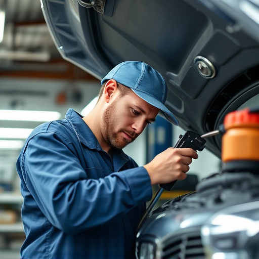 auto technician working