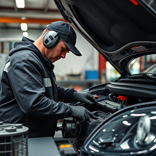 auto technician working