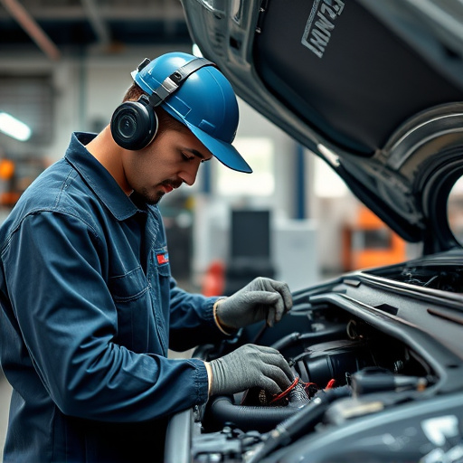 auto technician working