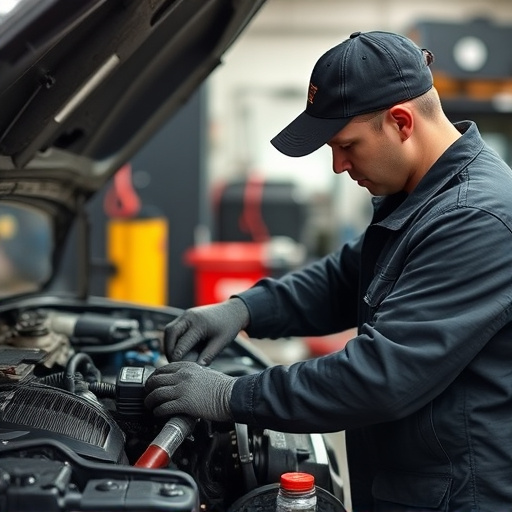 auto technician working