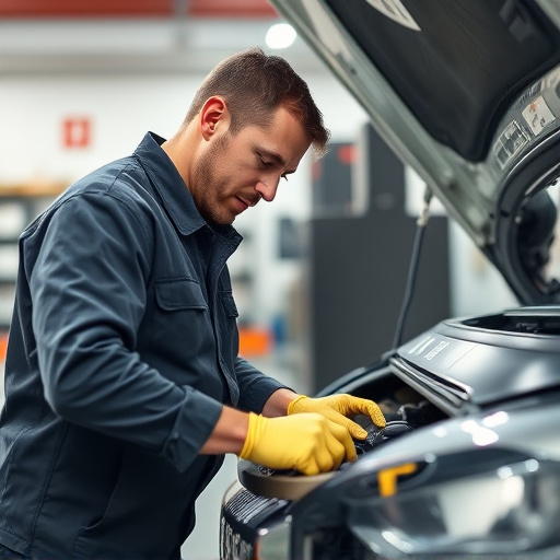 auto technician working