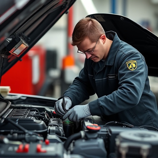 auto technician working