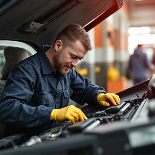 auto technician working