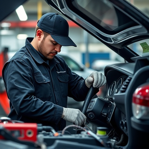auto technician working