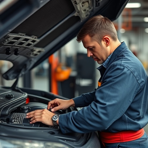 auto technician working