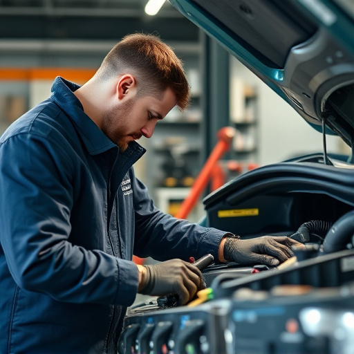 auto technician working
