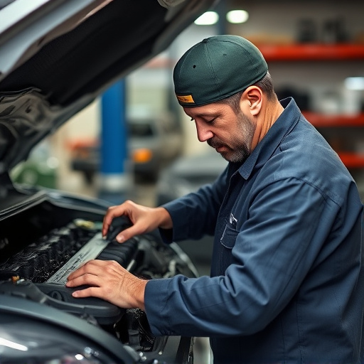 auto technician working