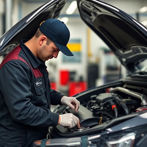 auto technician working