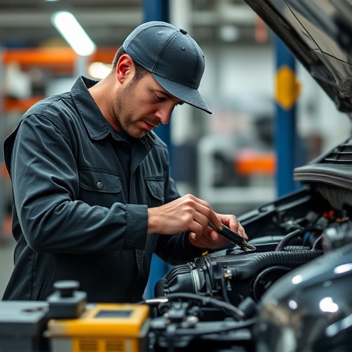 auto technician working