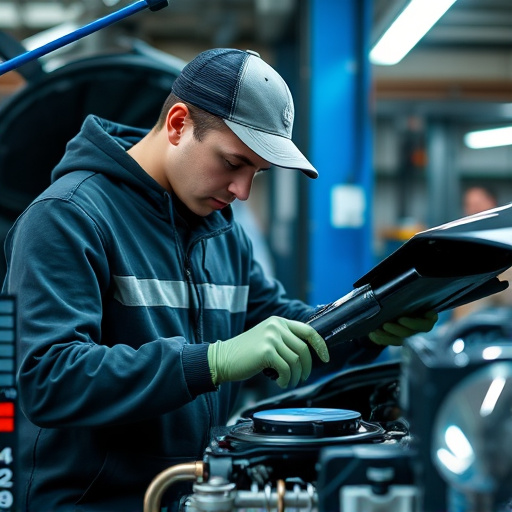 auto technician working