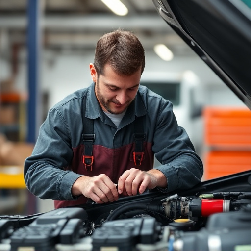 auto technician working