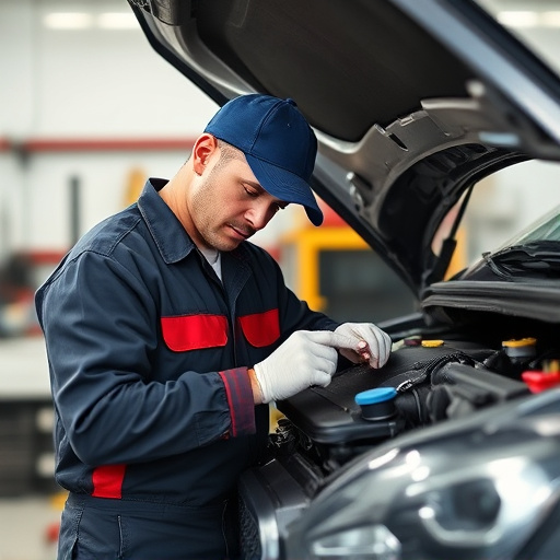 auto technician working