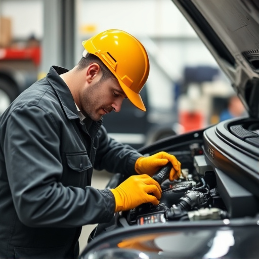auto technician working