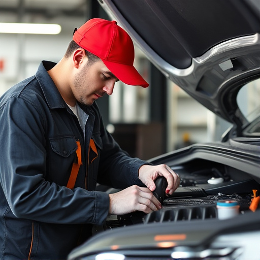 auto technician working
