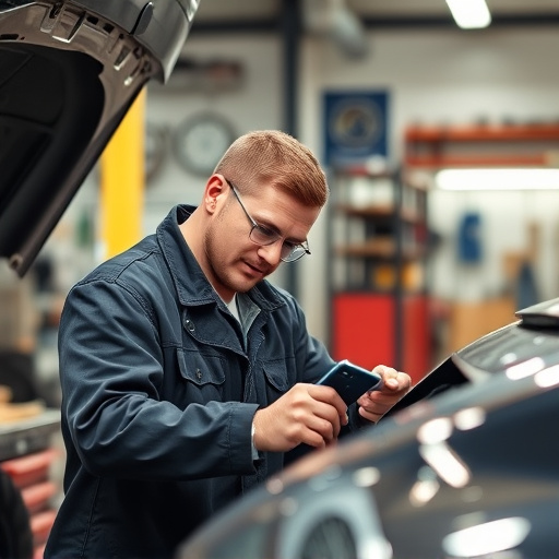 auto technician working