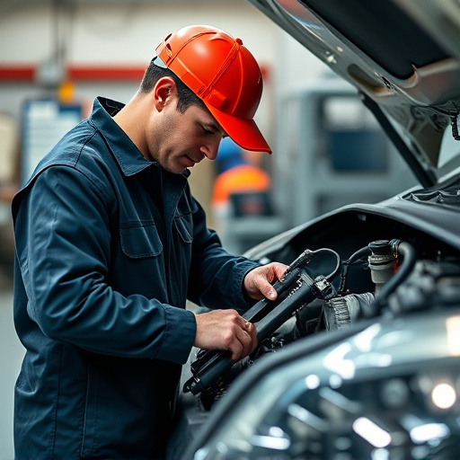 auto technician working