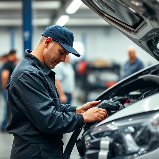 auto technician working