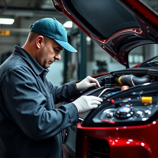 auto technician working