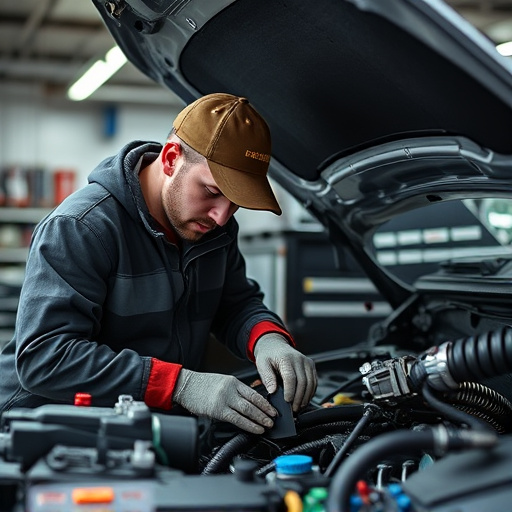 auto technician working