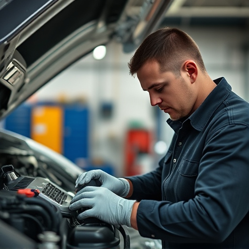 auto technician working