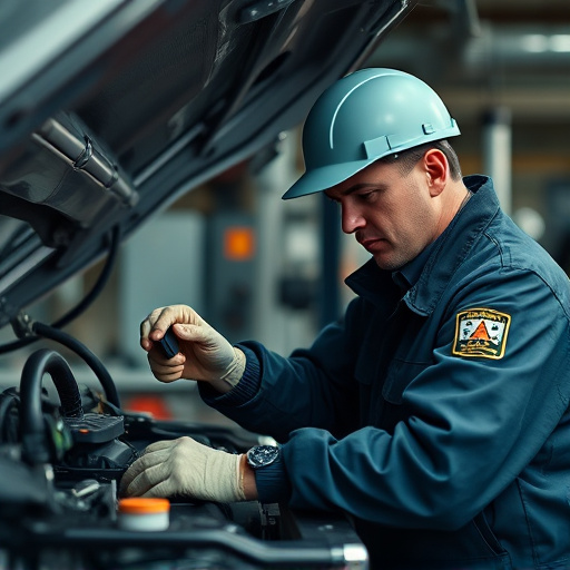 auto technician working