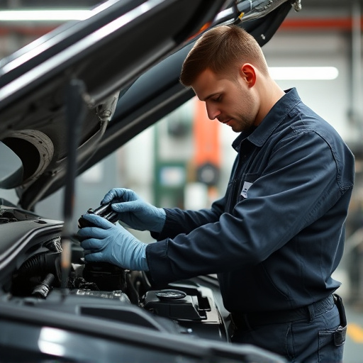 auto technician working