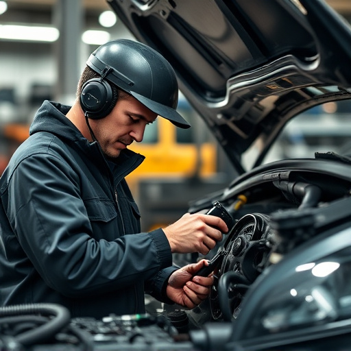 auto technician working