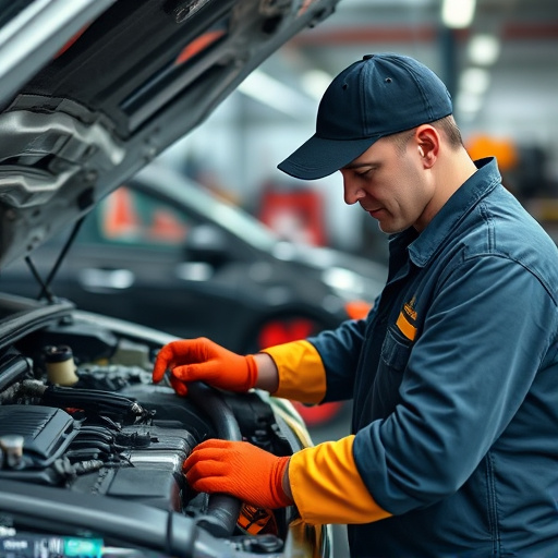 auto technician working