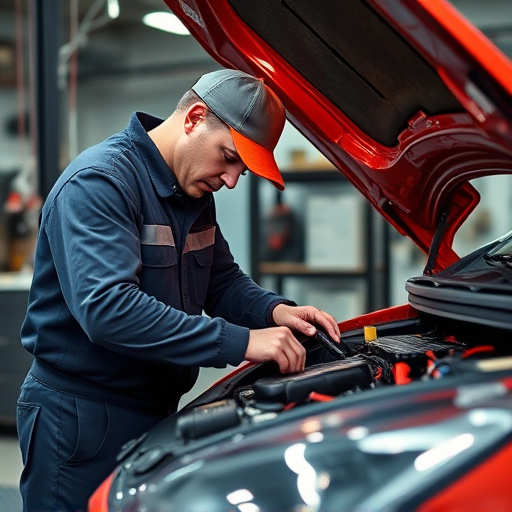 auto technician working