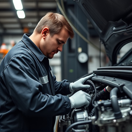 auto technician working