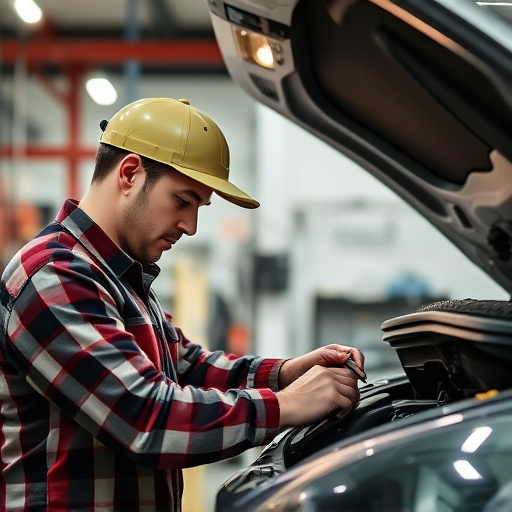 auto technician working