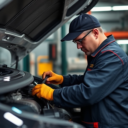 auto technician working