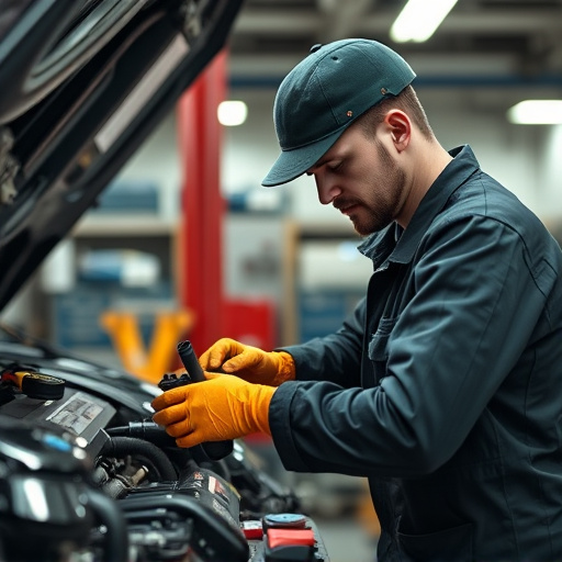auto technician working