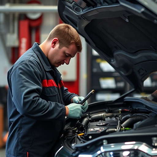 auto technician working