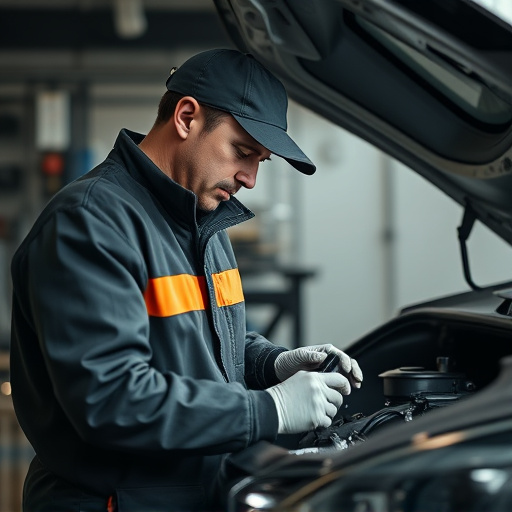 auto technician working