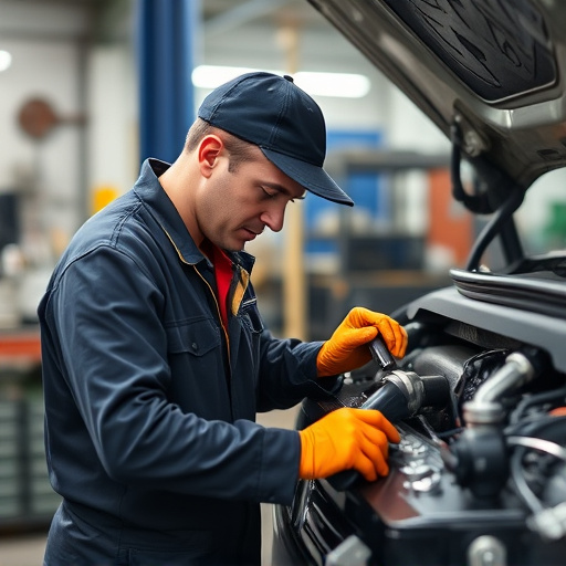 auto technician working