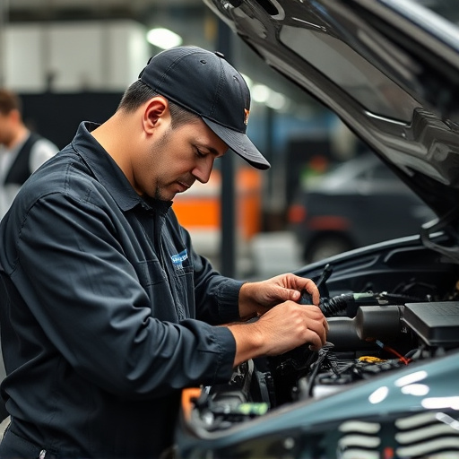 auto technician working