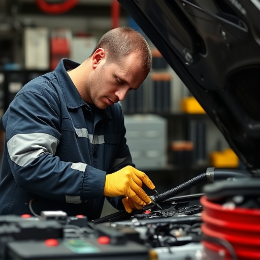auto technician working