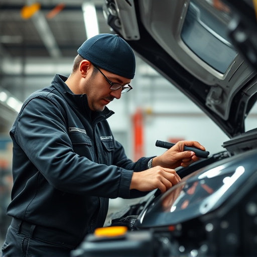 auto technician working