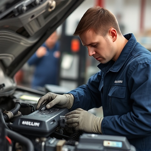 auto technician working