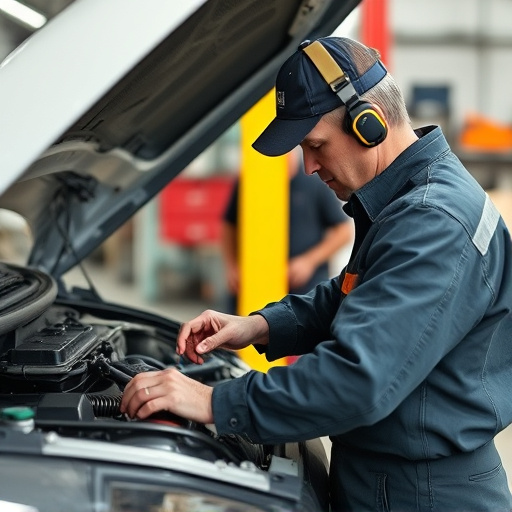 auto technician working