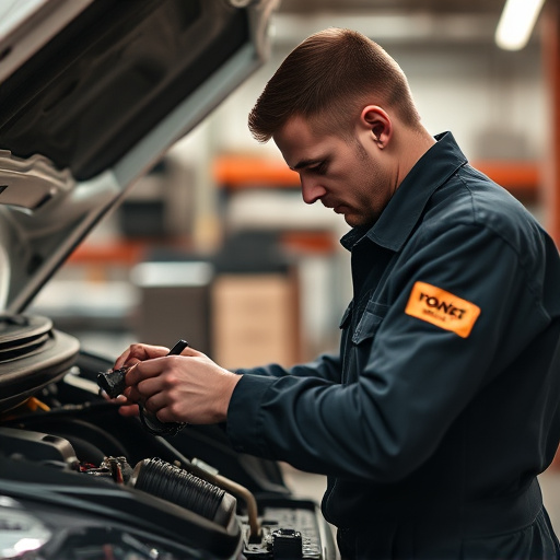 auto technician working