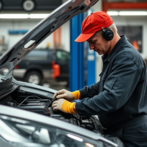 auto technician working