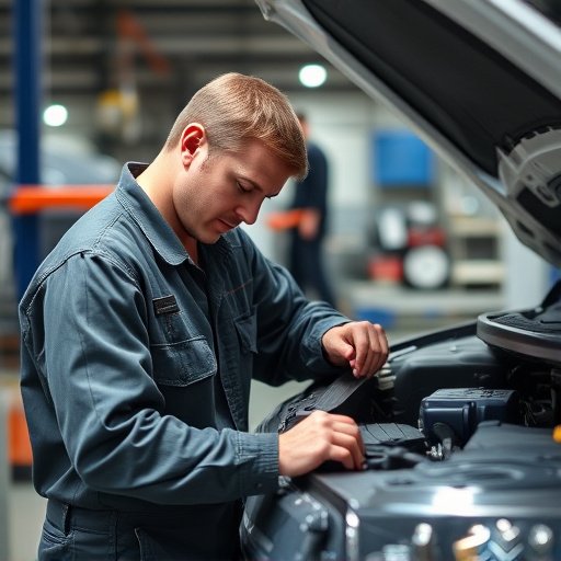 auto technician working
