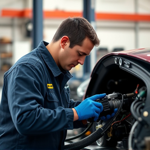 auto technician working