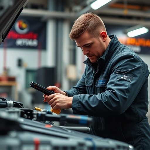 auto technician working