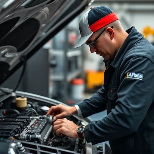 auto technician working