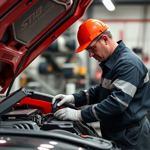 auto technician working