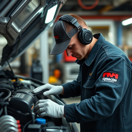 auto technician working